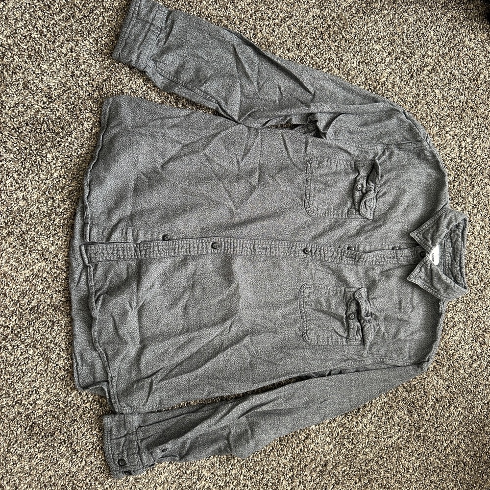 Sonoma Men’s Button down Flannel Long Sleeve Shirt Grey Size XL